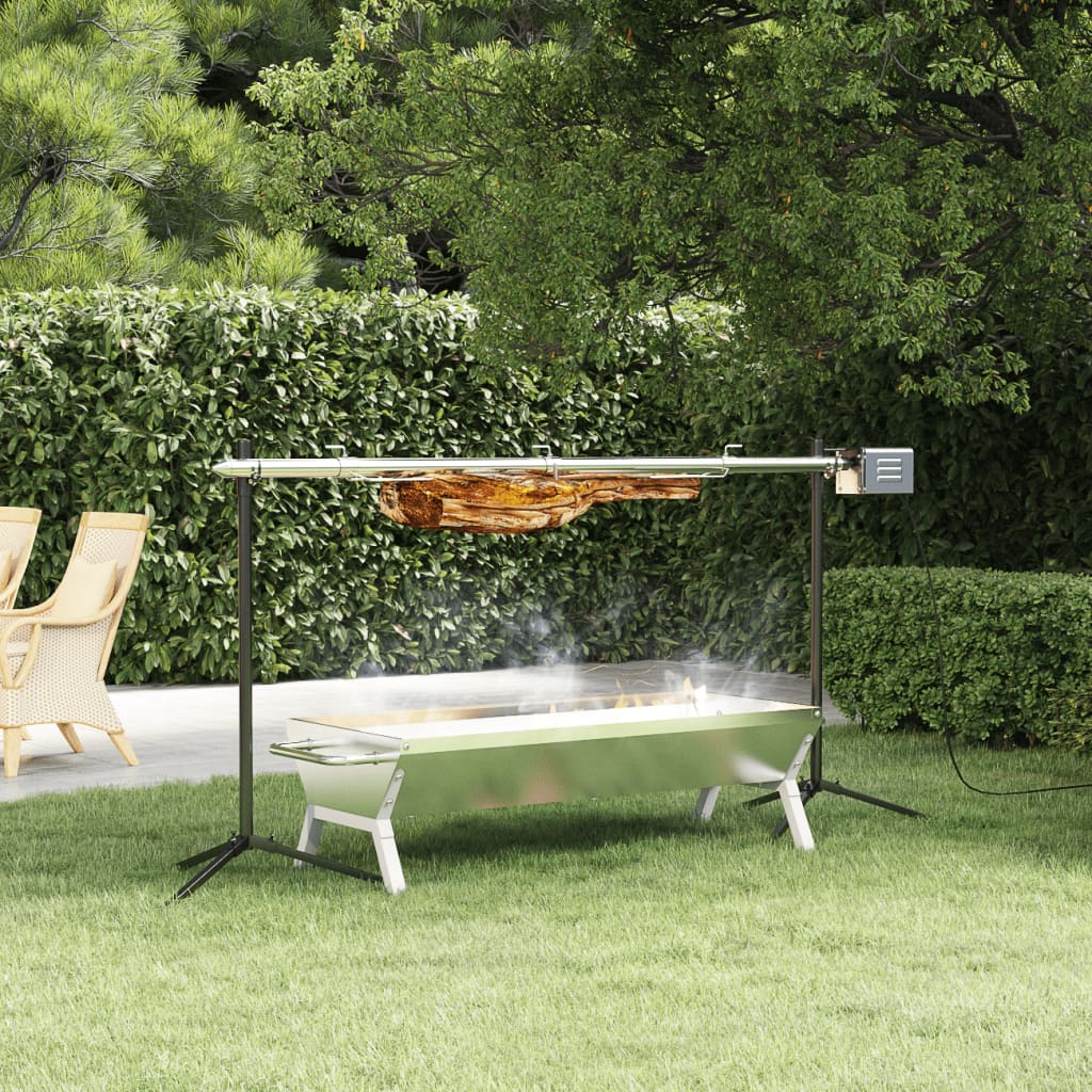 Automatischer Grillspieß mit Motor Edelstahl 150x46,5x82,5 cm Automatischer Grillspieß mit Motor Edelstahl 150x46,5x82,5 cm