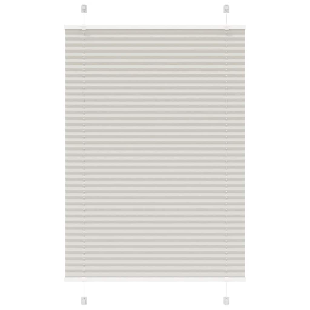 Plissee Hellgrau 95x100 cm Stoffbreite 94,4 cm Polyester