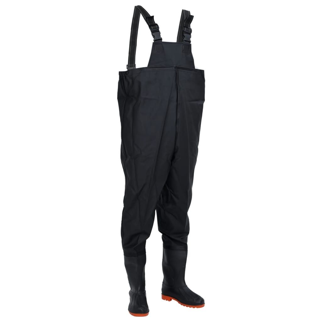Wathose mit Stiefeln Schwarz Größe 46 Wathose mit Stiefeln Schwarz Größe 46