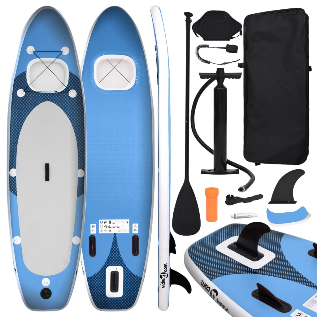 SUP-Board-Set Aufblasbar Marineblau 300x76x10 cm SUP-Board-Set Aufblasbar Marineblau 300x76x10 cm