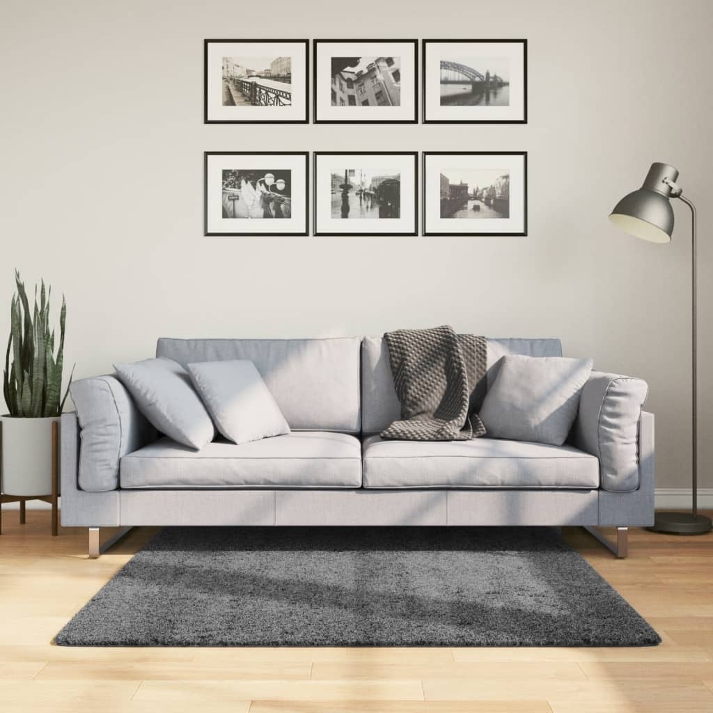 Teppich OVIEDO Kurzflor Anthrazit 120x120 cm Teppich OVIEDO Kurzflor Anthrazit 120x120 cm