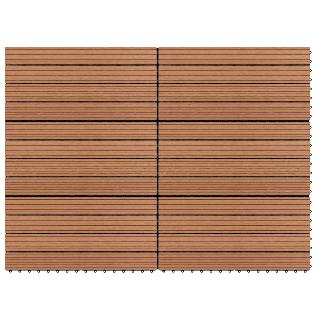 WPC-Fliesen 60×30 cm 6 Stk. 1m² Braun