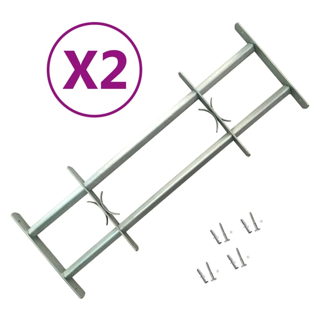 Fenstergitter Verstellbar für Fenster 2 Stk. 1000-1500 mm Fenstergitter Verstellbar für Fenster 2 Stk. 1000-1500 mm
