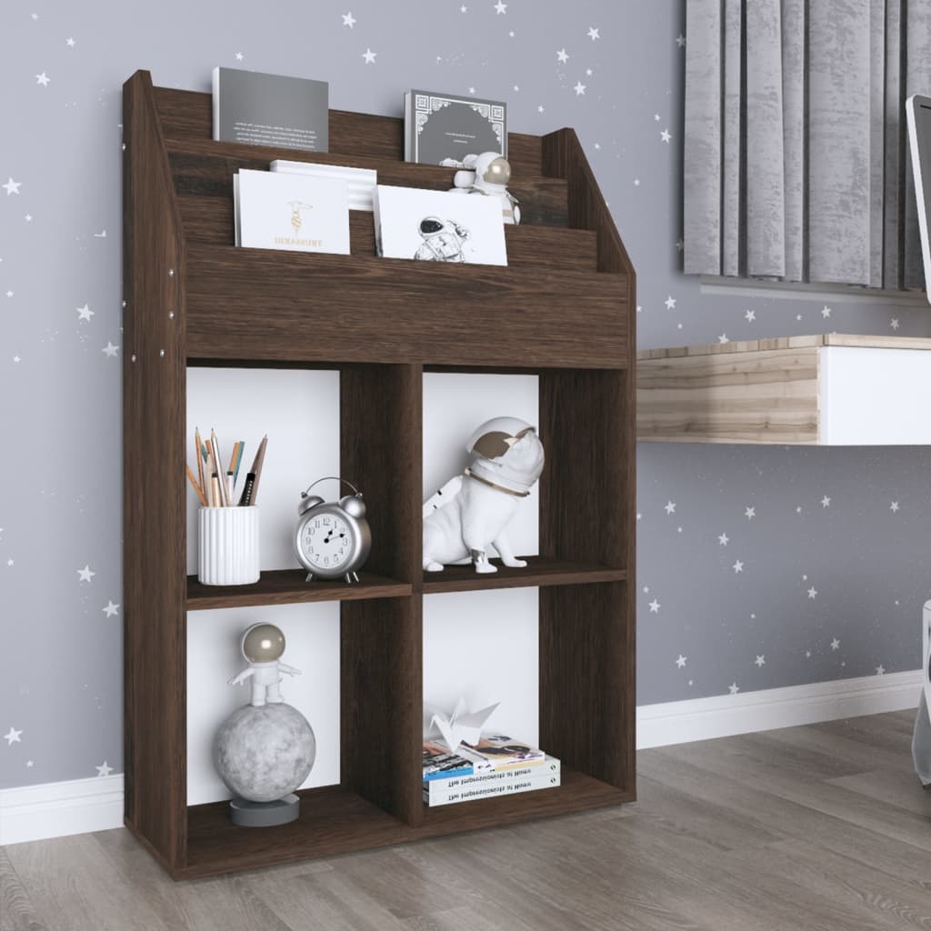 Kinder-Bücherregal Räuchereiche 71x30x114 cm Spanplatte Kinder-Bücherregal Räuchereiche 71x30x114 cm Spanplatte