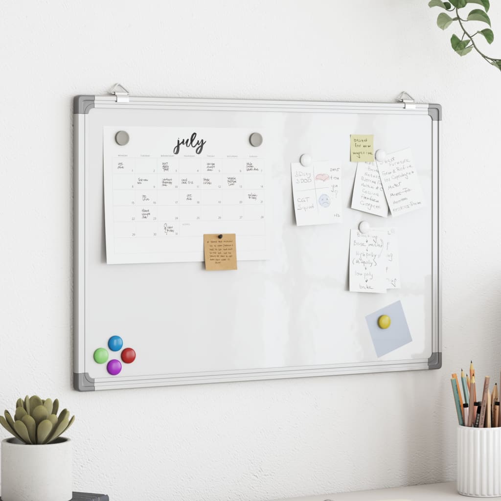 Magnetisches Whiteboard 80x60x1,7 cm Aluminium Magnetisches Whiteboard 80x60x1,7 cm Aluminium