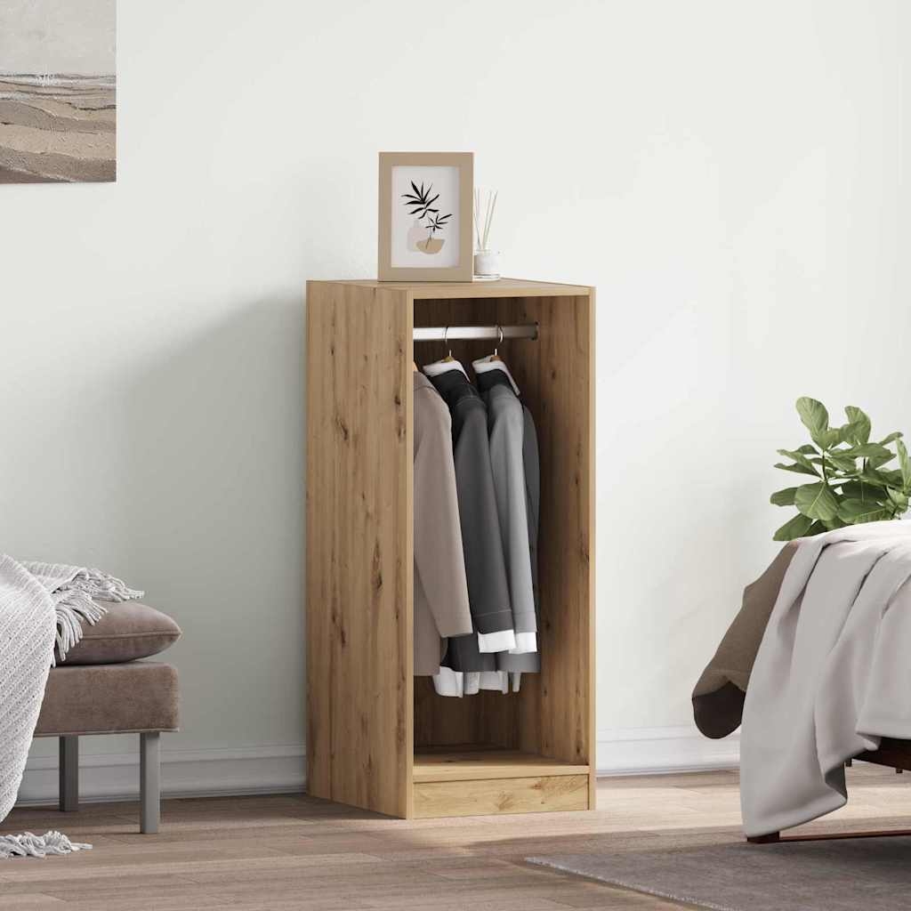 Kleiderschrank mit Regal mit Speicher Eiche handwerklich 41 x 48 x 102 cm