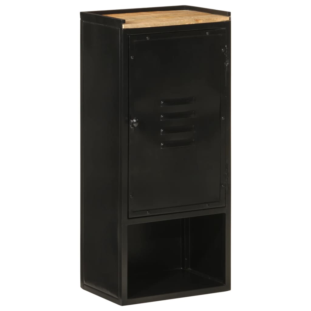 Badschrank 40x27x90 cm Eisen und Massivholz Mango Badschrank 40x27x90 cm Eisen und Massivholz Mango