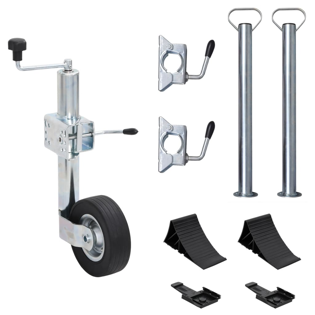 Stützrad 60 mm mit 2 Stützrohren und 3 Klemmen Stützrad 60 mm mit 2 Stützrohren und 3 Klemmen