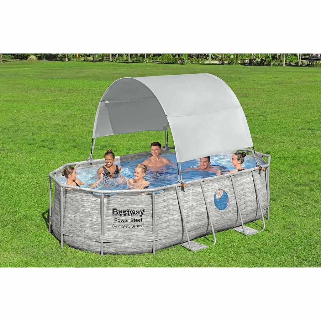 Bestway Sonnendach für Aufstellpools Weiß Bestway Sonnendach für Aufstellpools Weiß