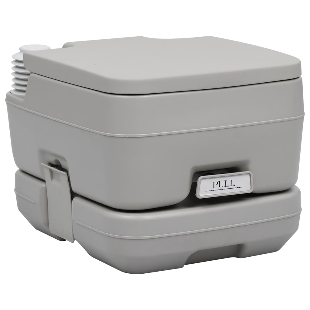Tragbare Campingtoilette Grau 10 + 10 L Tragbare Campingtoilette Grau 10 + 10 L