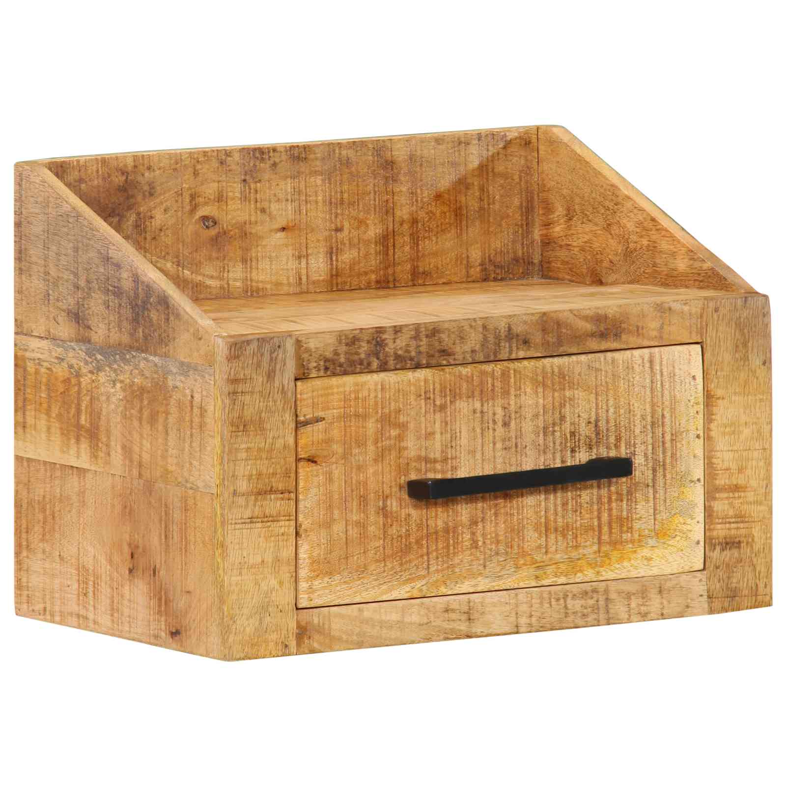 Nachttisch 40x30x30 cm Massivholz Rohes Mango Nachttisch 40x30x30 cm Massivholz Rohes Mango