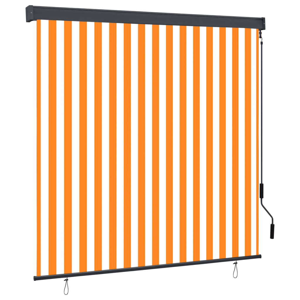 Außenrollo 170x250 cm Weiß und Orange Außenrollo 170x250 cm Weiß und Orange