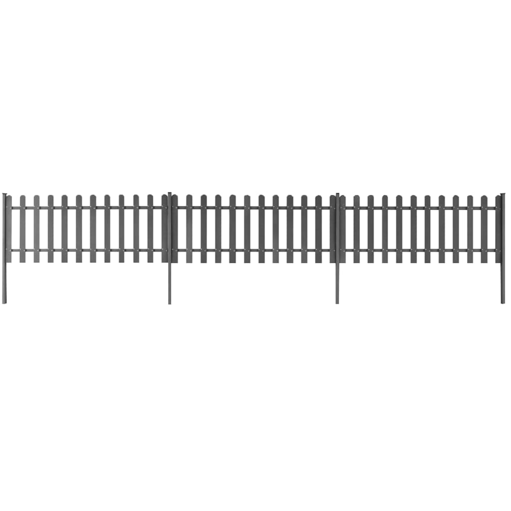 Lattenzaun mit Pfosten 3 Stk. WPC 600x60 cm Lattenzaun mit Pfosten 3 Stk. WPC 600x60 cm