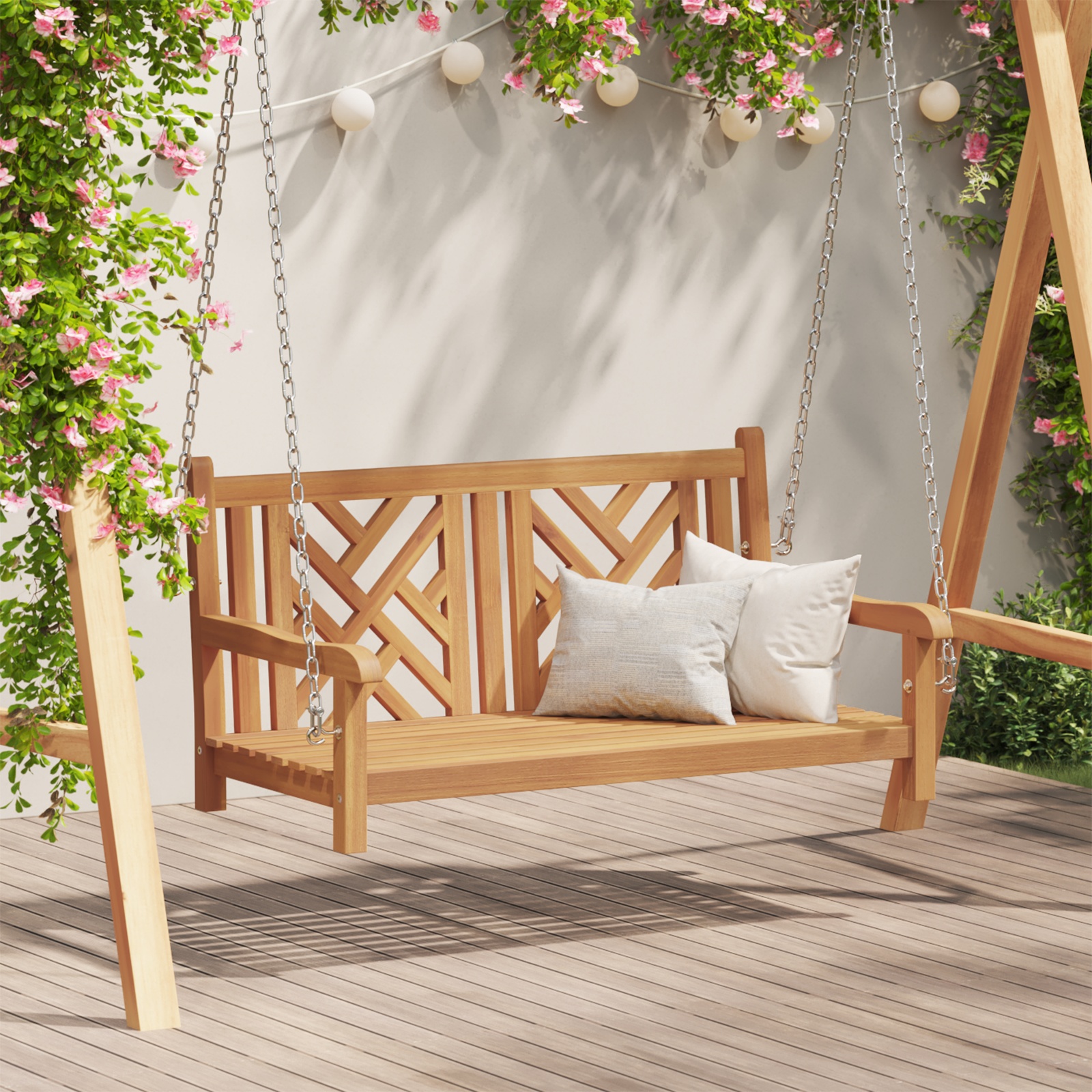 Schaukelbank Sonstiges Braun 114 x 60 x 64 cm Massives Teakholz Schaukelbank Sonstiges Braun 114 x 60 x 64 cm Massives Teakholz