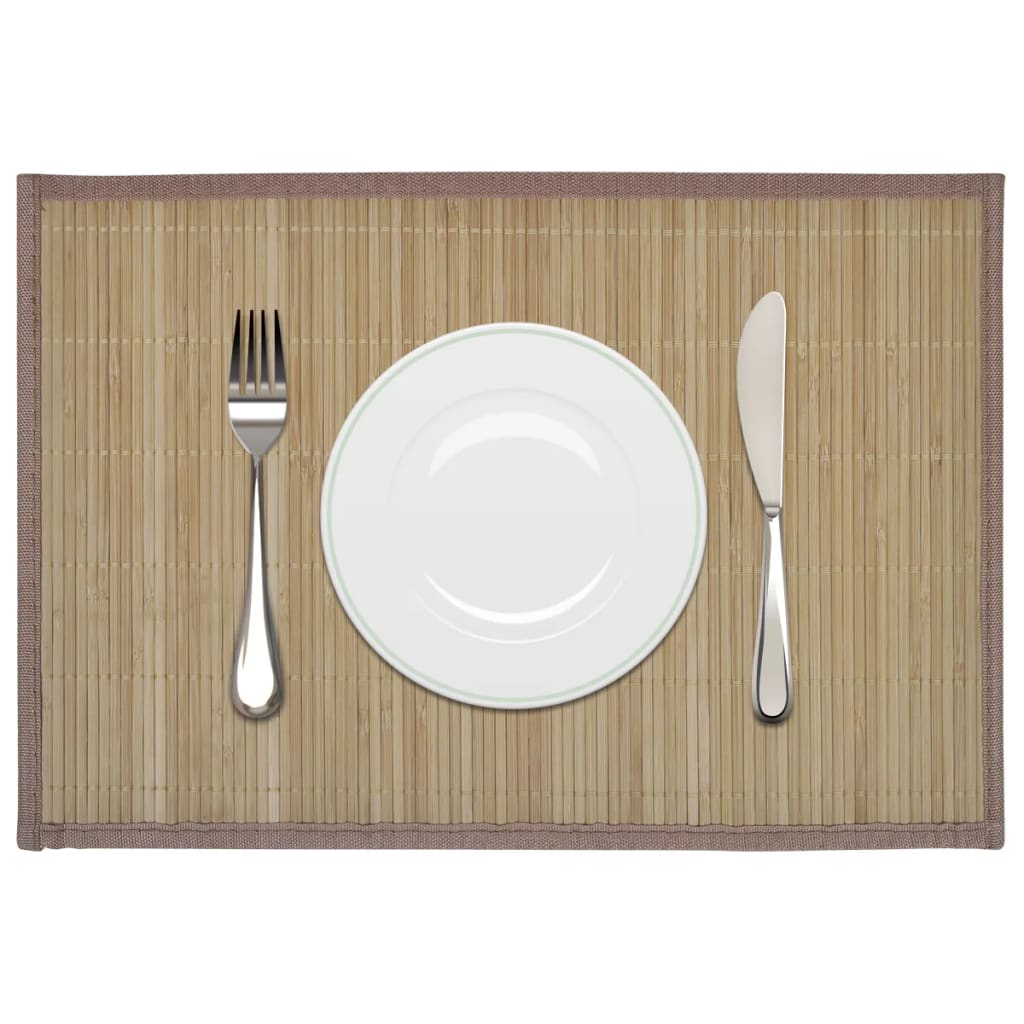 6 Bambus-Platzdeckchen 30 x 45 cm Braun 6 Bambus-Platzdeckchen 30 x 45 cm Braun