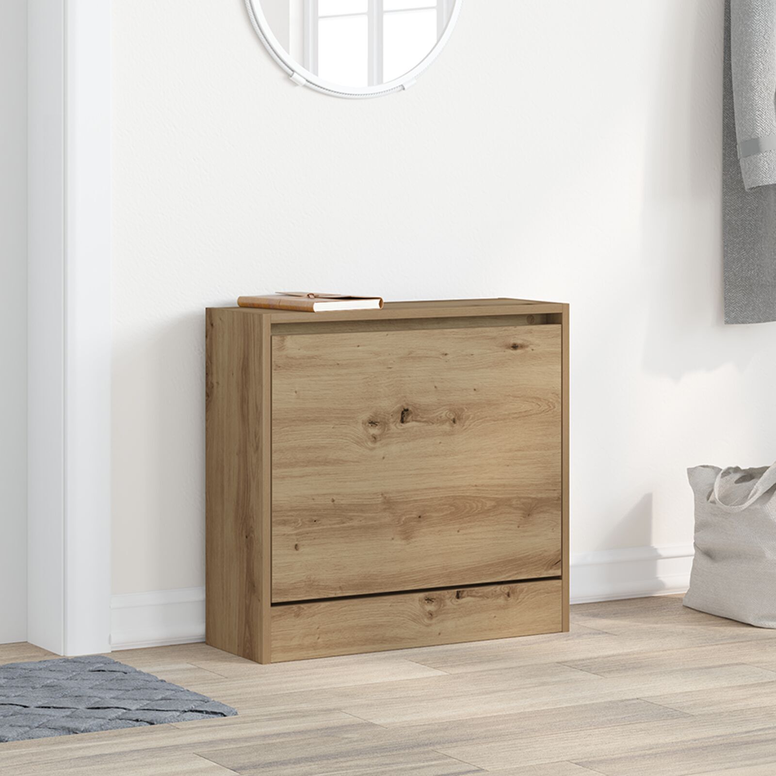 Schuhschrank Artisan Eiche 60x21x57 cm Holzwerkstoff Schuhschrank Artisan Eiche 60x21x57 cm Holzwerkstoff