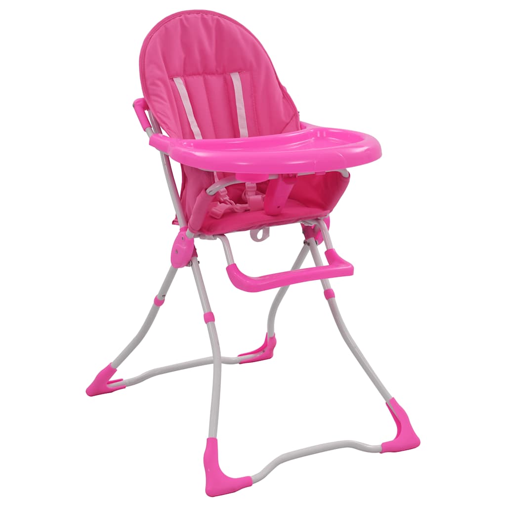 Baby-Hochstuhl Rosa und Weiß Baby-Hochstuhl Rosa und Weiß