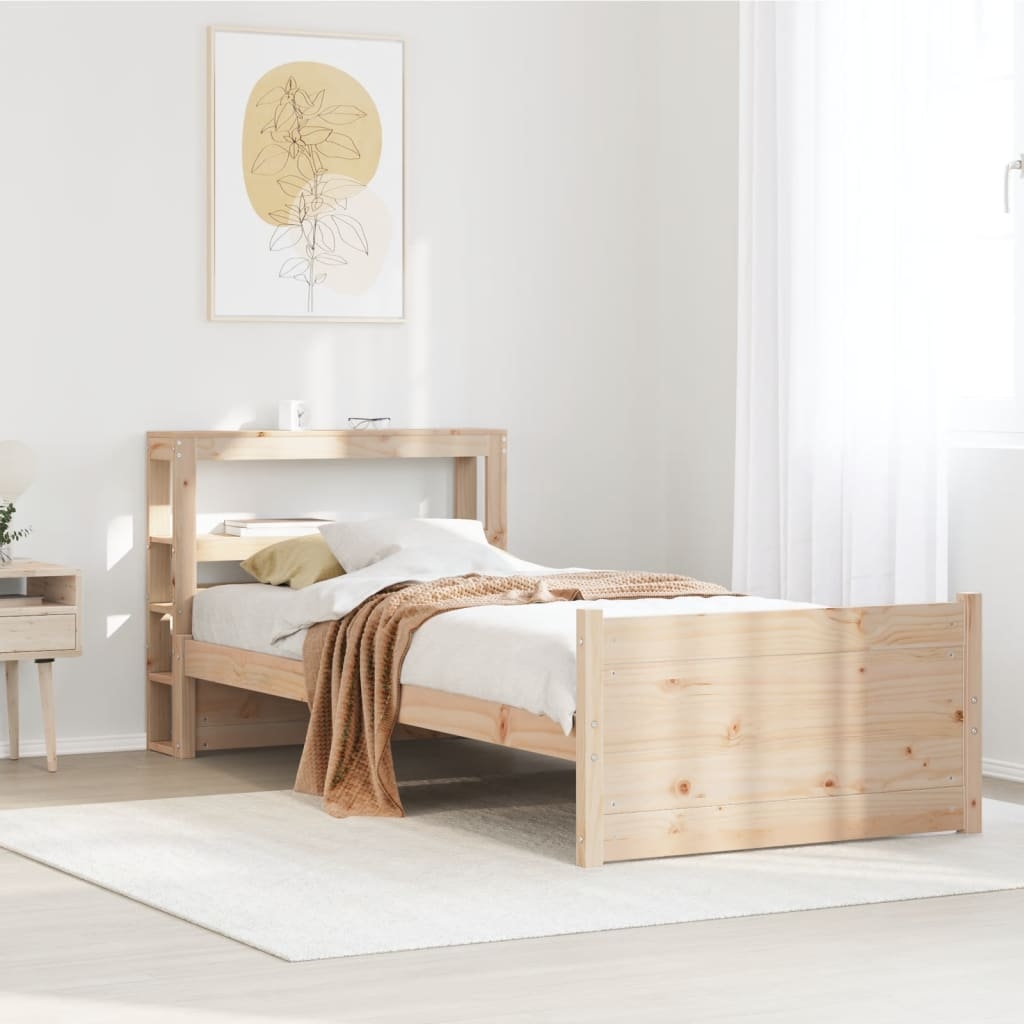 Bettgestell mit Kopfteil ohne Matratze 90x200 cm Bettgestell mit Kopfteil ohne Matratze 90x200 cm