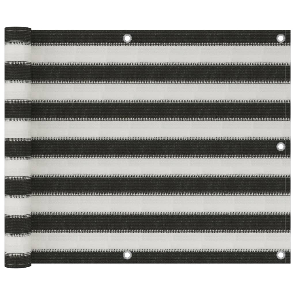 Balkon-Sichtschutz HDPE 75x300 cm Anthrazit und Weiß Balkon-Sichtschutz HDPE 75x300 cm Anthrazit und Weiß
