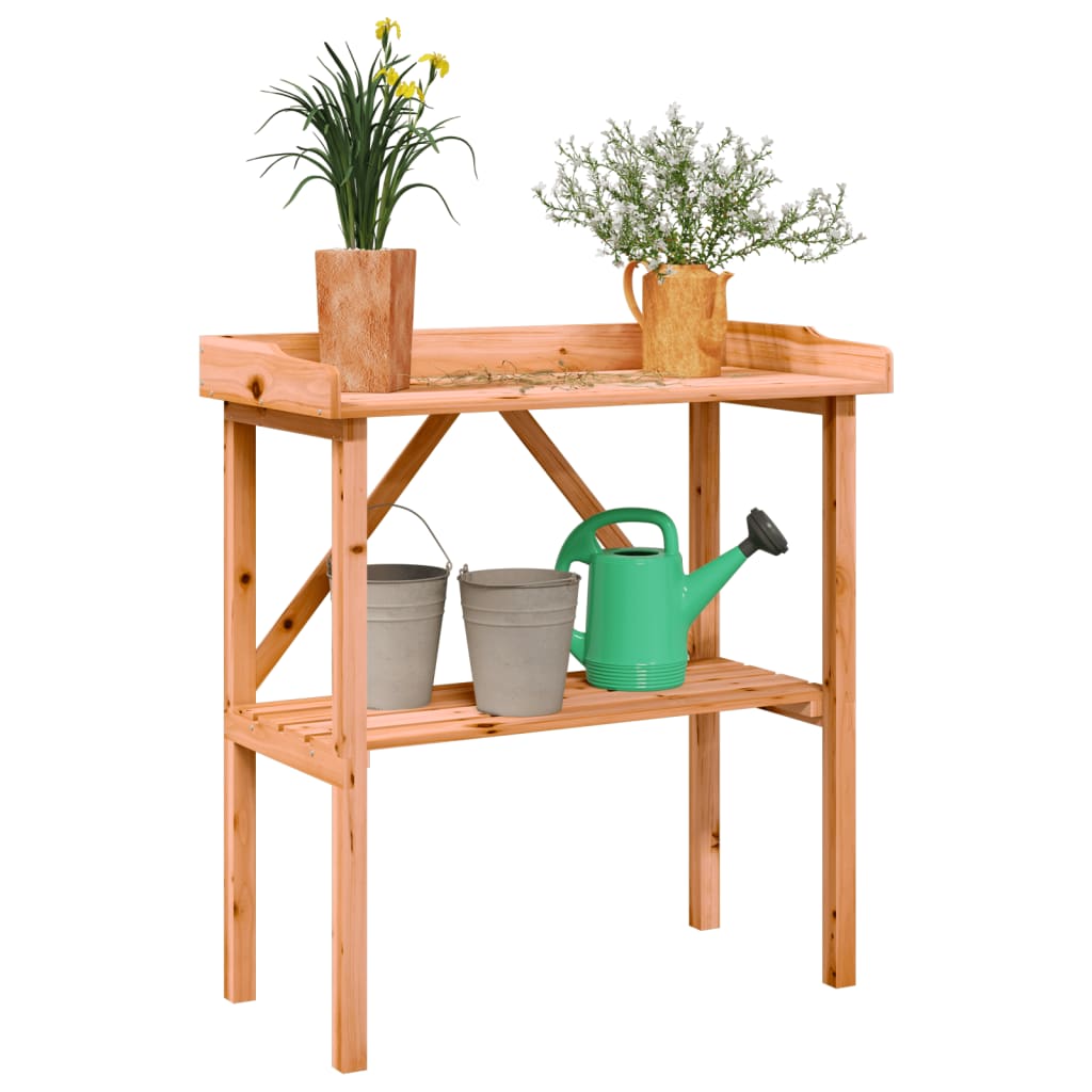 Pflanztisch mit Ablage Braun 78x38x82,5 cm Massivholz Tanne Pflanztisch mit Ablage Braun 78x38x82,5 cm Massivholz Tanne