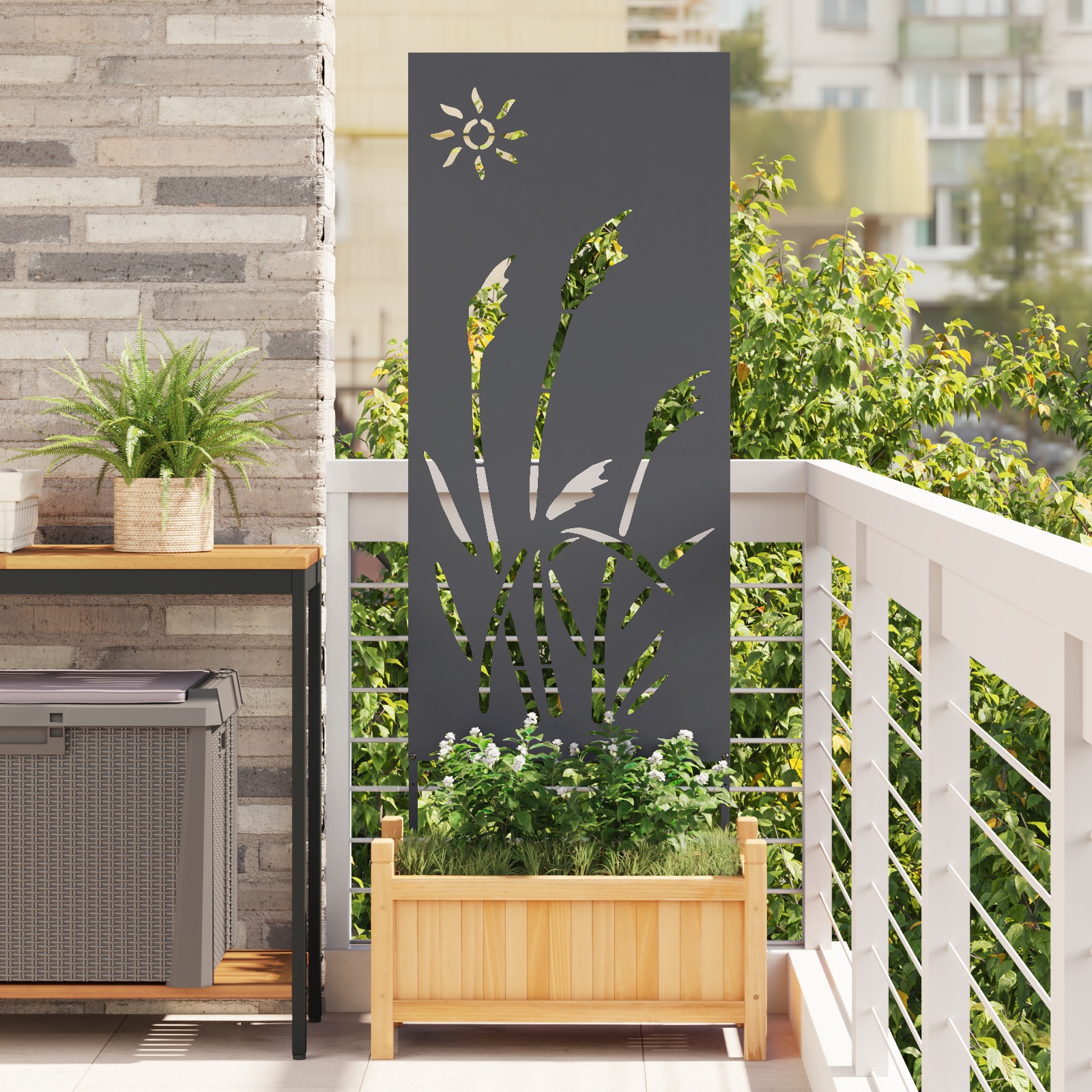 Garten dekoratives Panel Anthrazit 32 x 140 cm