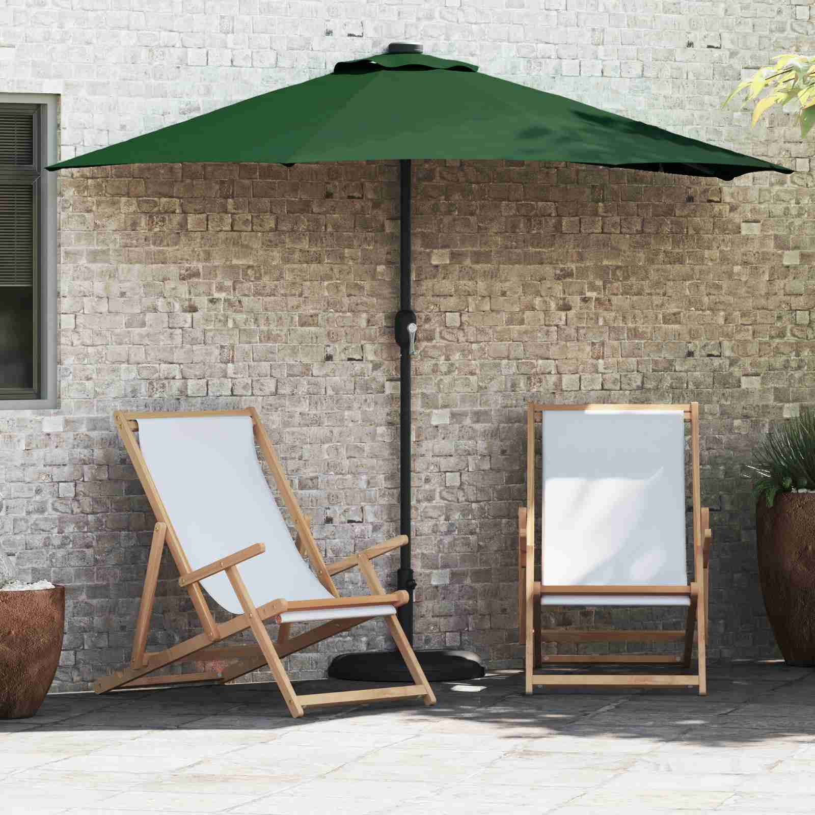 Gartenparasol Half mit Aluminiumstange Grün 294 cm Gartenparasol Half mit Aluminiumstange Grün 294 cm