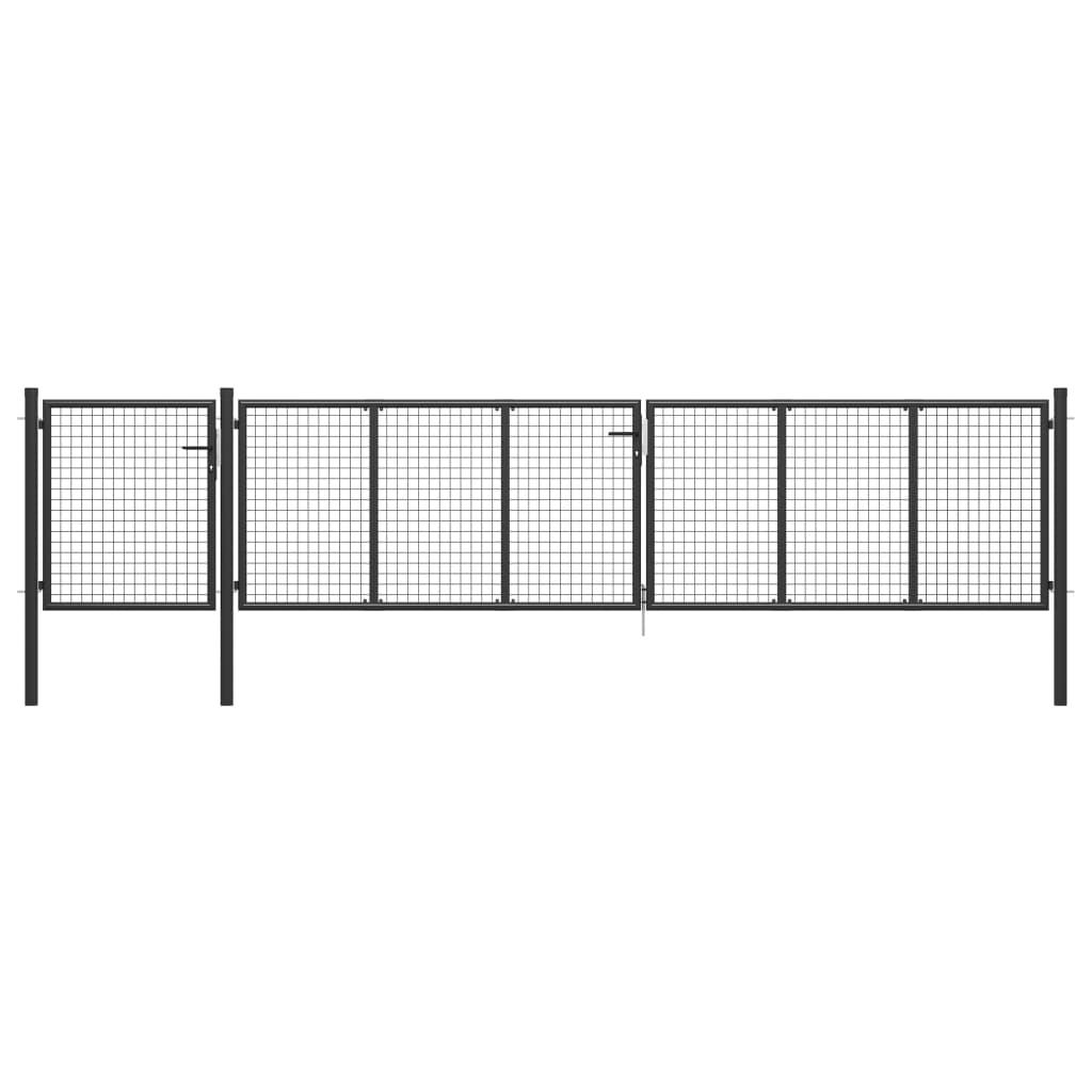 Gartentor Stahl 500×75 cm Anthrazit Gartentor Stahl 500×75 cm Anthrazit