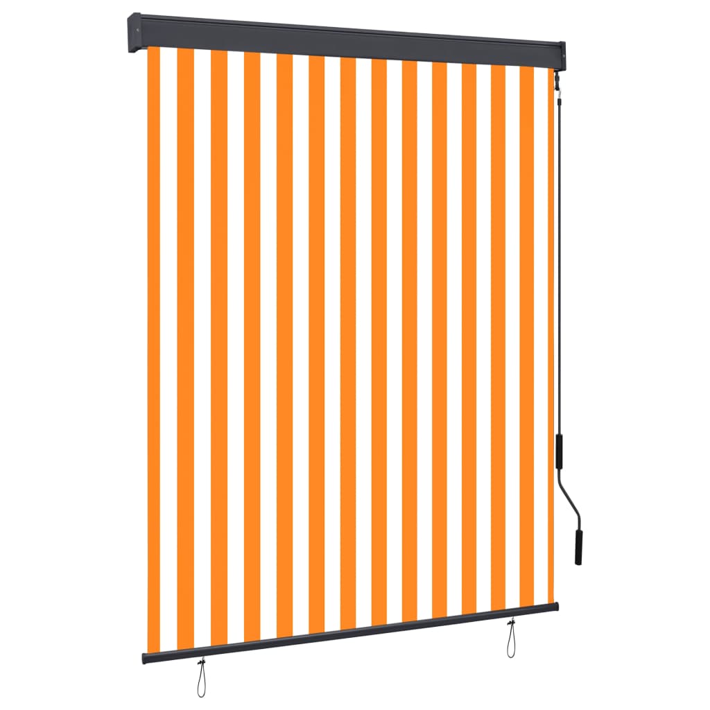 Außenrollo 140x250 cm Weiß und Orange Außenrollo 140x250 cm Weiß und Orange