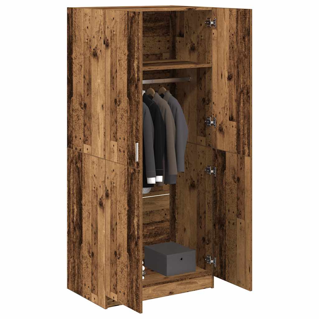 Kleiderschrank Altholz-Optik 80x52x180 cm Holzwerkstoff Kleiderschrank Altholz-Optik 80x52x180 cm Holzwerkstoff