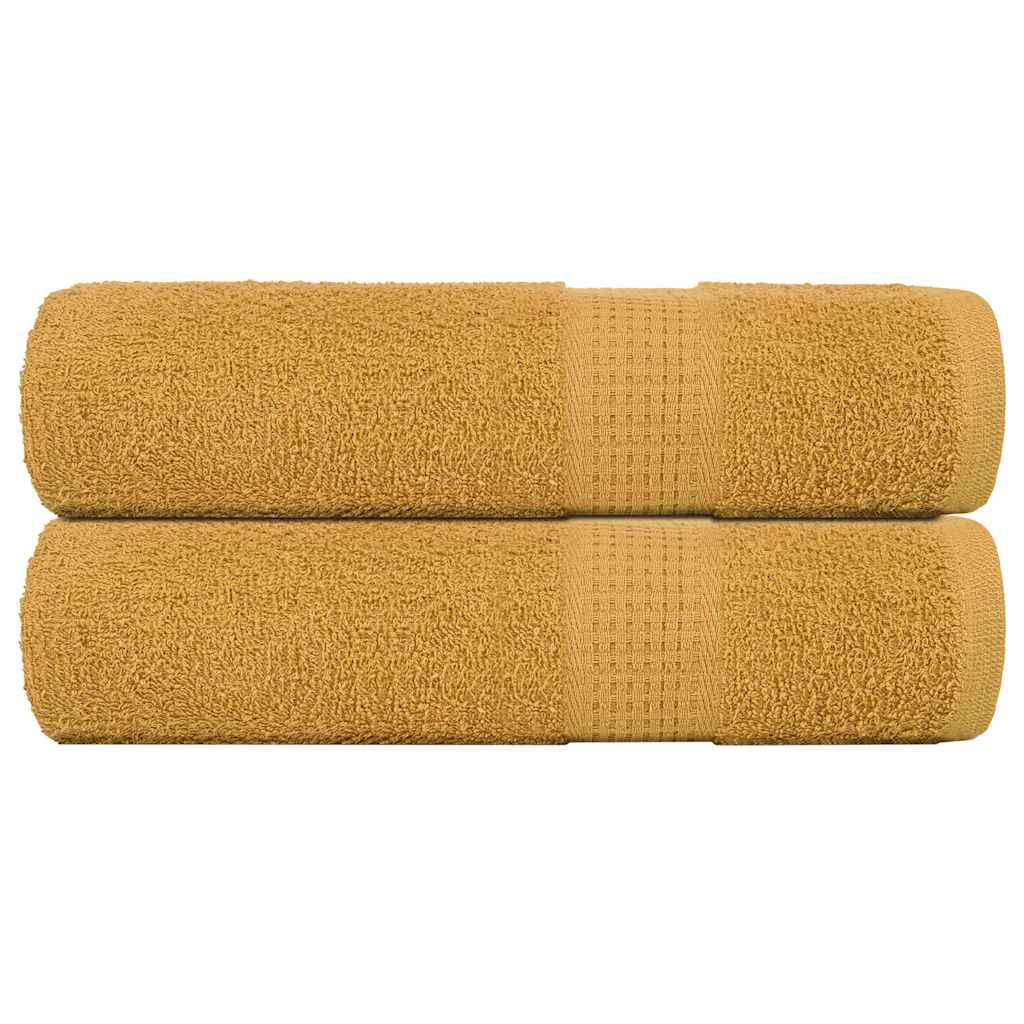 Handtücher 2 Stk. Golden 50x100 cm 360 g/m² 100% Baumwolle Handtücher 2 Stk. Golden 50x100 cm 360 g/m² 100% Baumwolle