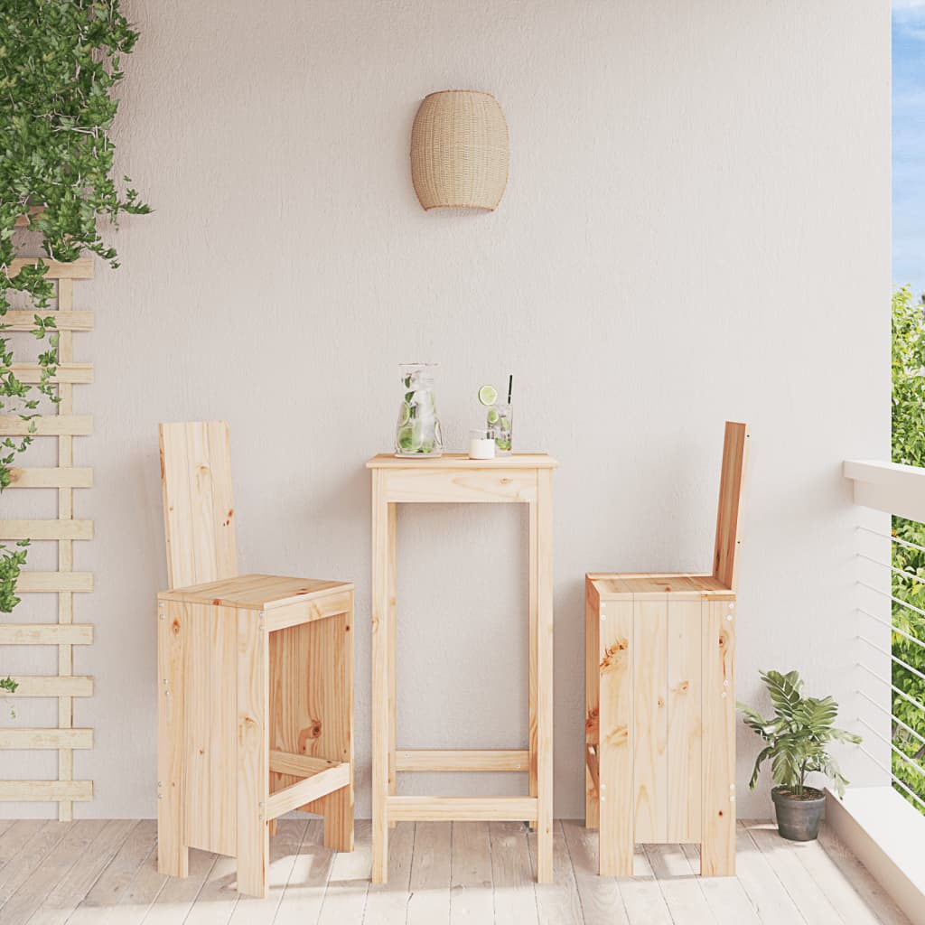 Barhocker 2 Stk. 40x42x120 cm Massivholz Kiefer Barhocker 2 Stk. 40x42x120 cm Massivholz Kiefer
