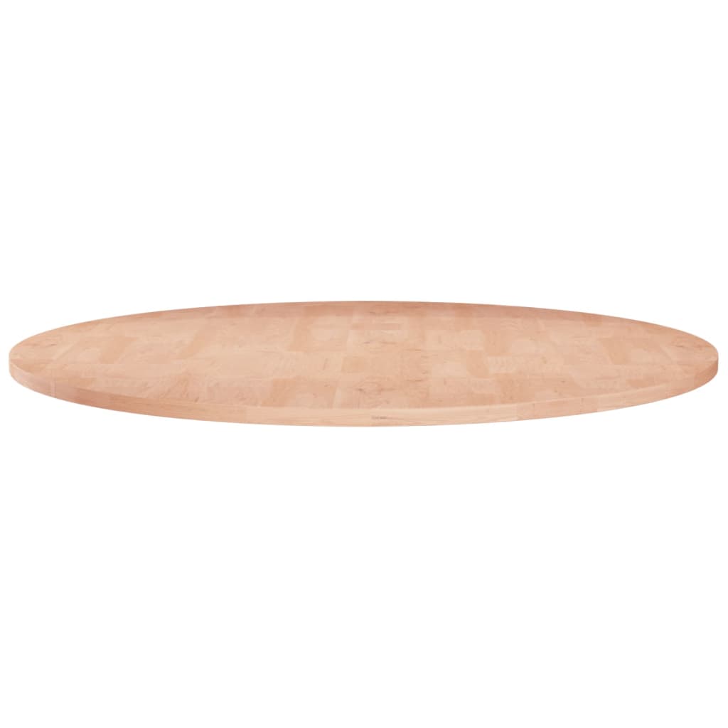Runde Tischplatte Ø80x1,5 cm Unbehandeltes Massivholz Eiche