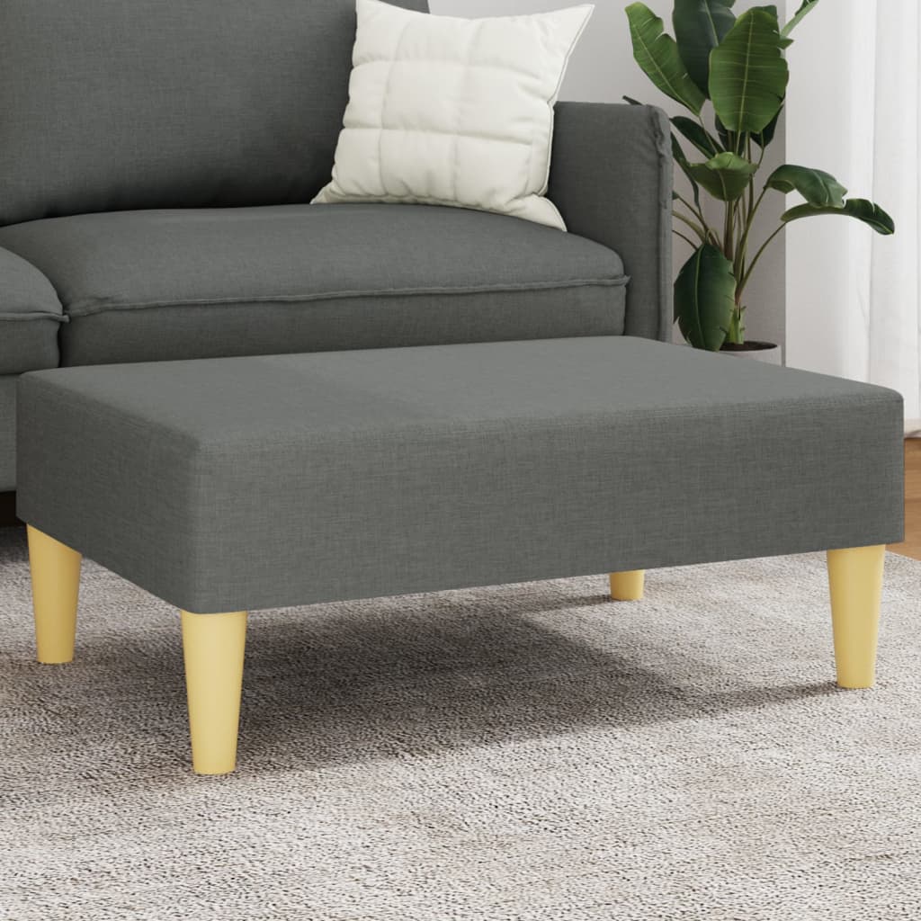Fußhocker Dunkelgrau 77x55x31 cm Stoff Fußhocker Dunkelgrau 77x55x31 cm Stoff