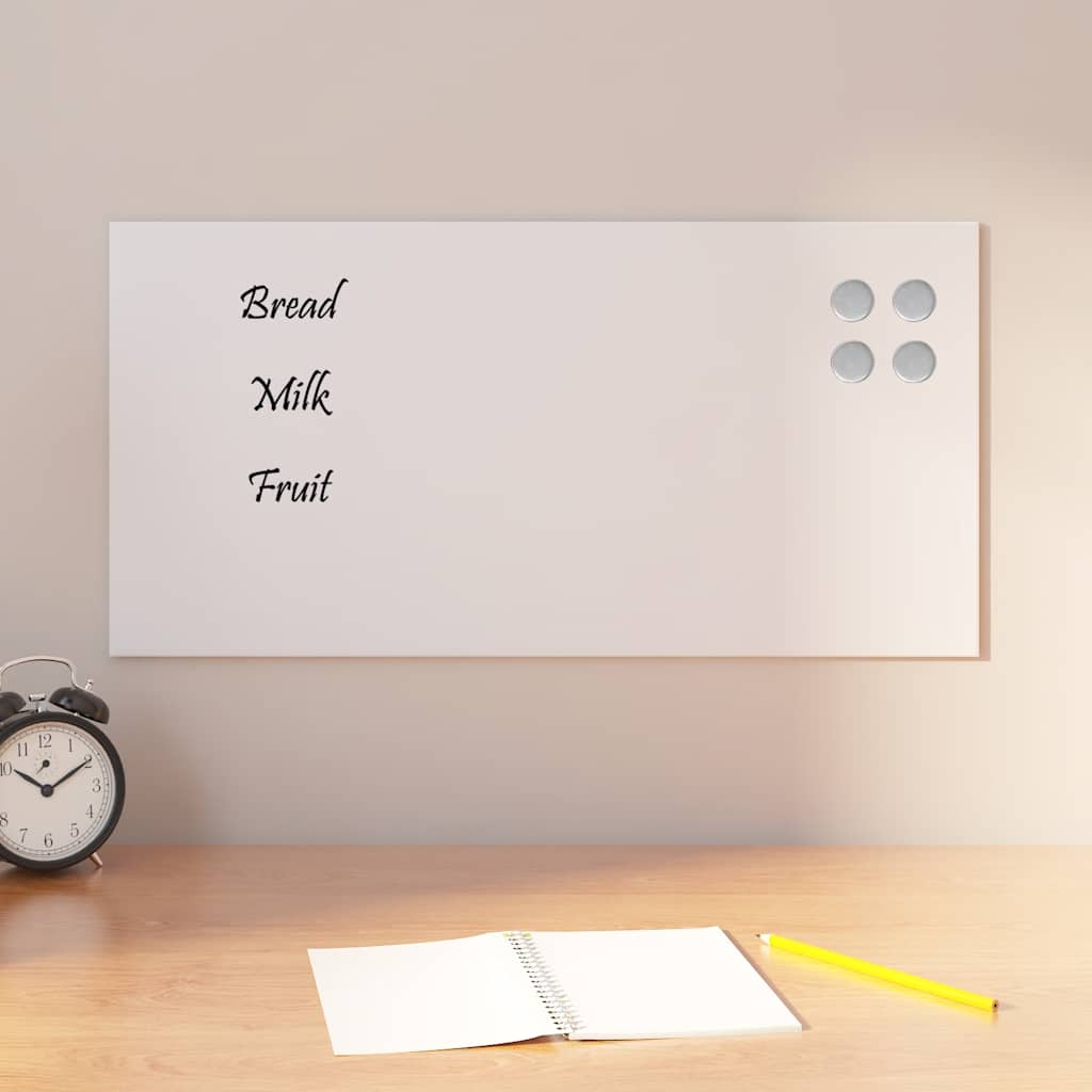 Magnettafel Wandmontage Weiß 60x30 cm Hartglas Magnettafel Wandmontage Weiß 60x30 cm Hartglas