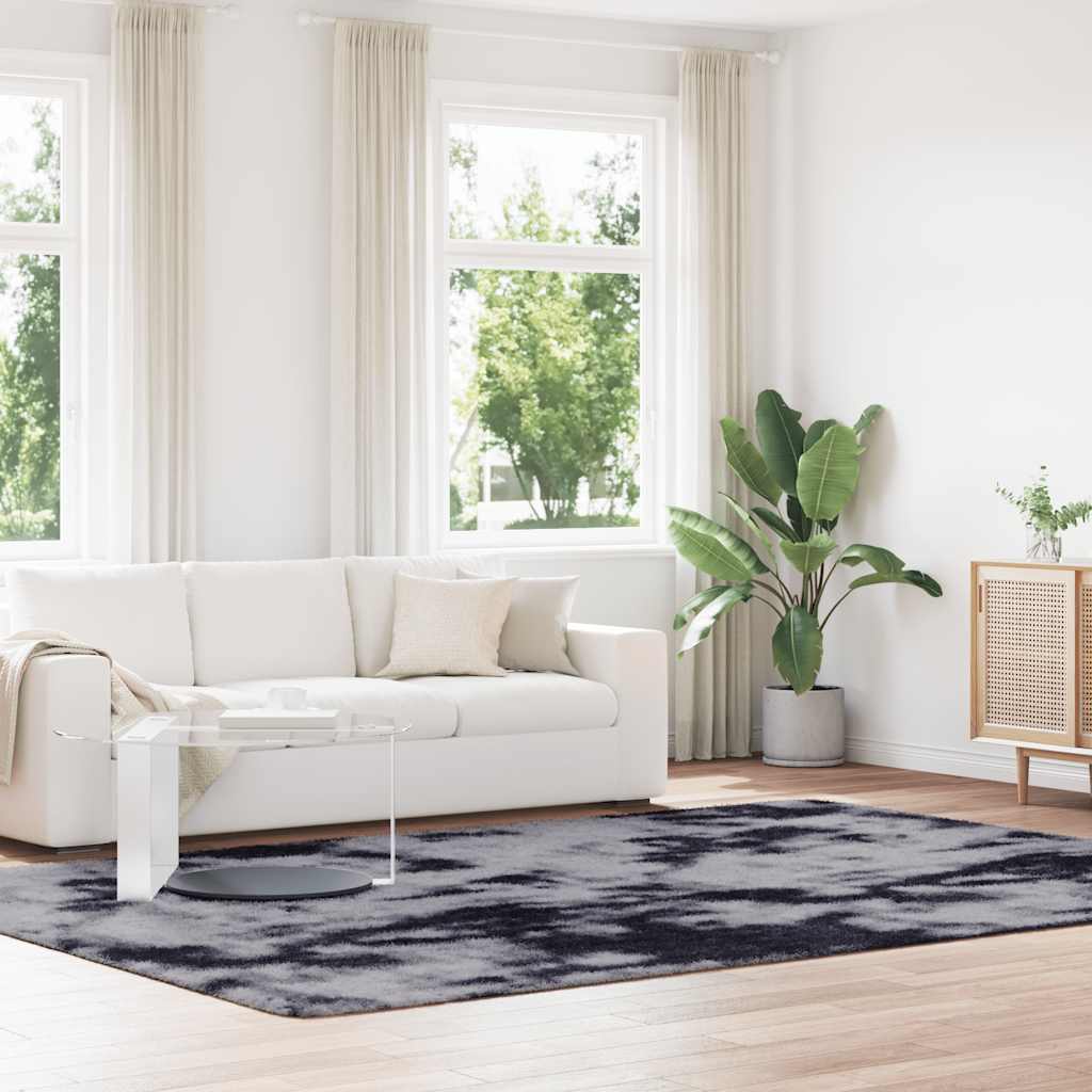 Teppich Shaggy Hochflor NAVARRA Dunkelgrau 240x340 cm Polyester Teppich Shaggy Hochflor NAVARRA Dunkelgrau 240x340 cm Polyester