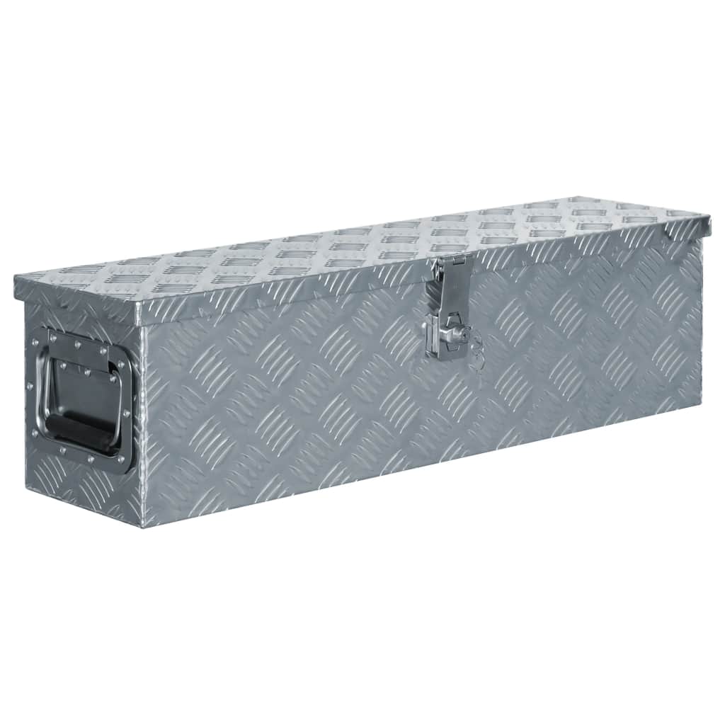 Aluminiumkiste 80,5×22×22 cm Silbern Aluminiumkiste 80,5×22×22 cm Silbern