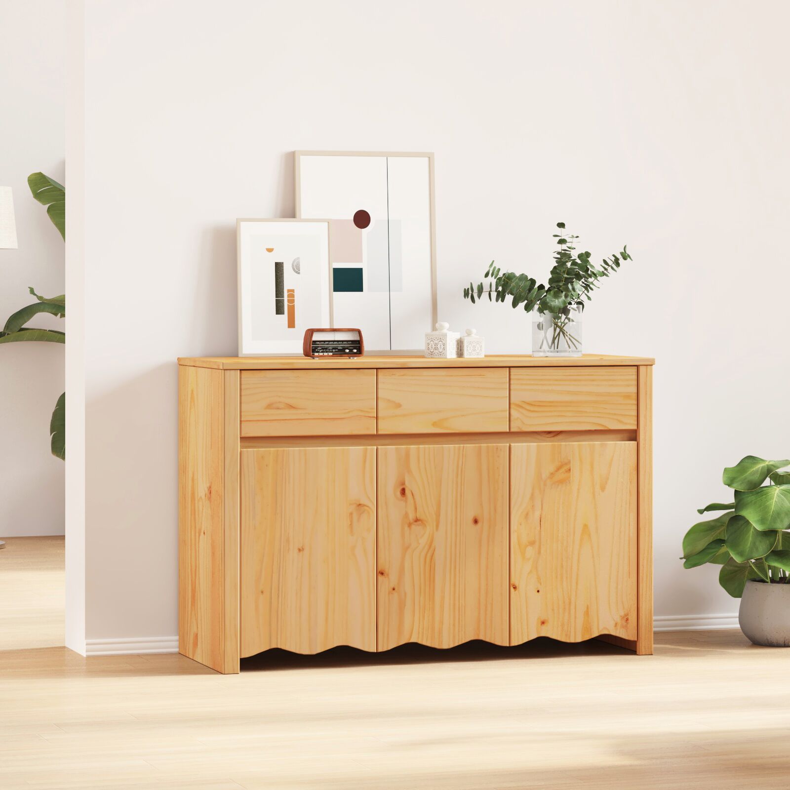 Sideboard ""DRAMMEN"" 114x43x75,5 cm Massivholz Kiefer
