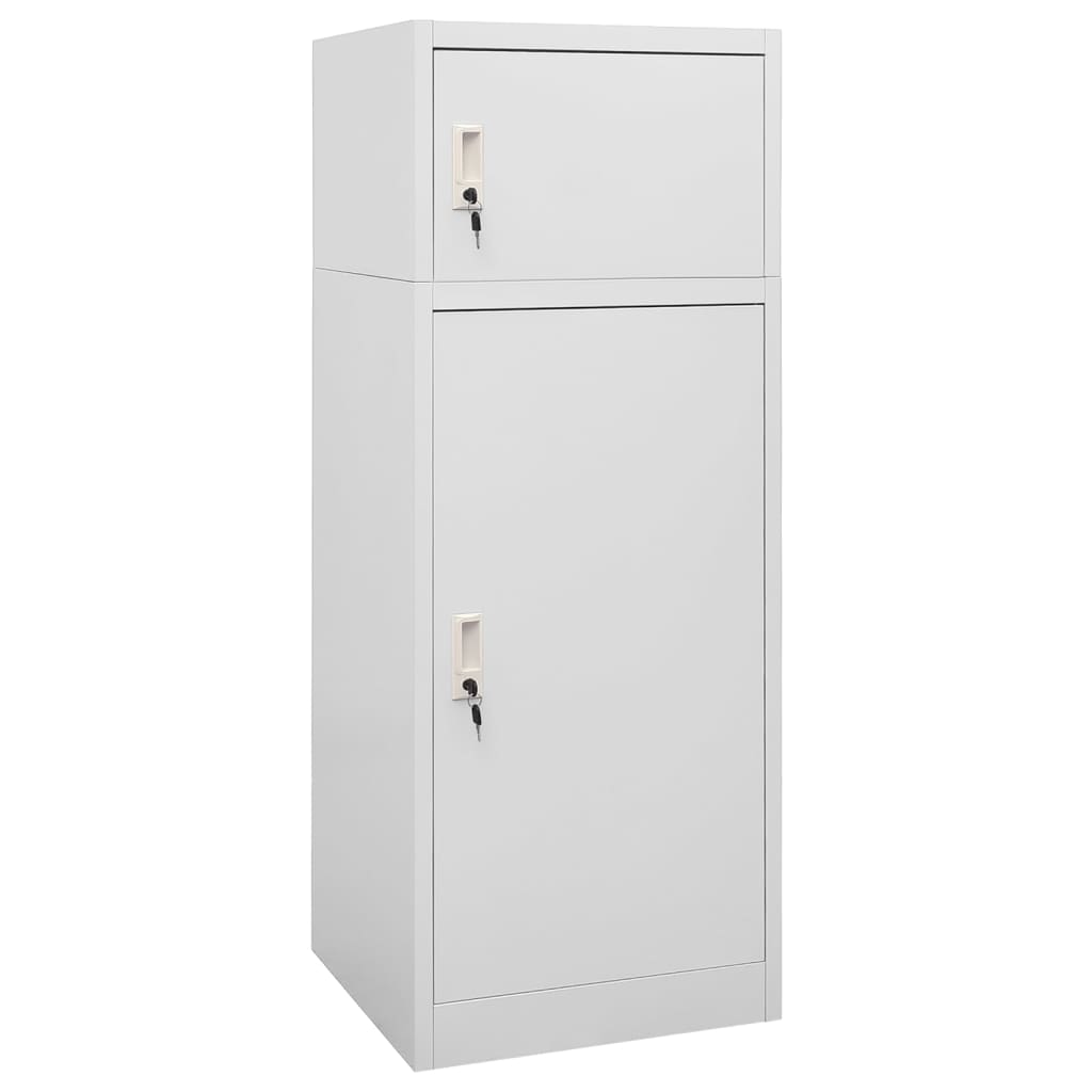 Sattelschrank Hellgrau 53x53x140 cm Stahl Sattelschrank Hellgrau 53x53x140 cm Stahl