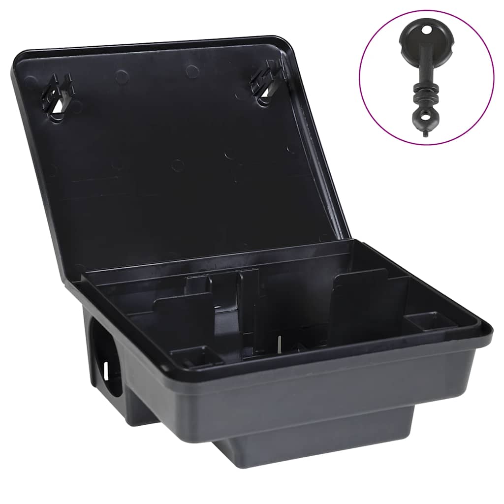 Mausefallen 4 Stk. Schwarz 23x19x9,5 cm Mausefallen 4 Stk. Schwarz 23x19x9,5 cm