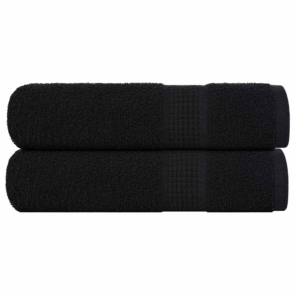 Handtücher 2 Stk. Schwarz 50x100 cm 360 g/m² 100% Baumwolle Handtücher 2 Stk. Schwarz 50x100 cm 360 g/m² 100% Baumwolle