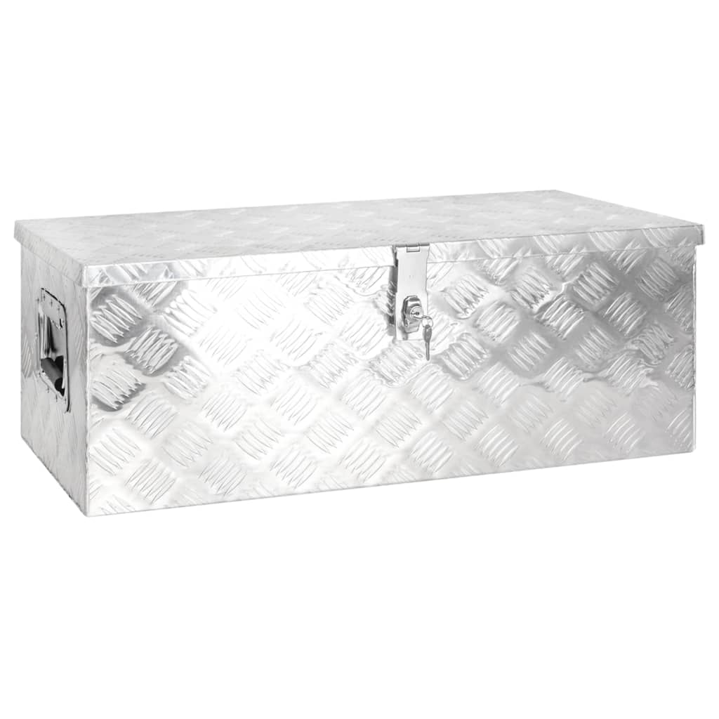 Aufbewahrungsbox Silbern 80x39x30 cm Aluminium Aufbewahrungsbox Silbern 80x39x30 cm Aluminium
