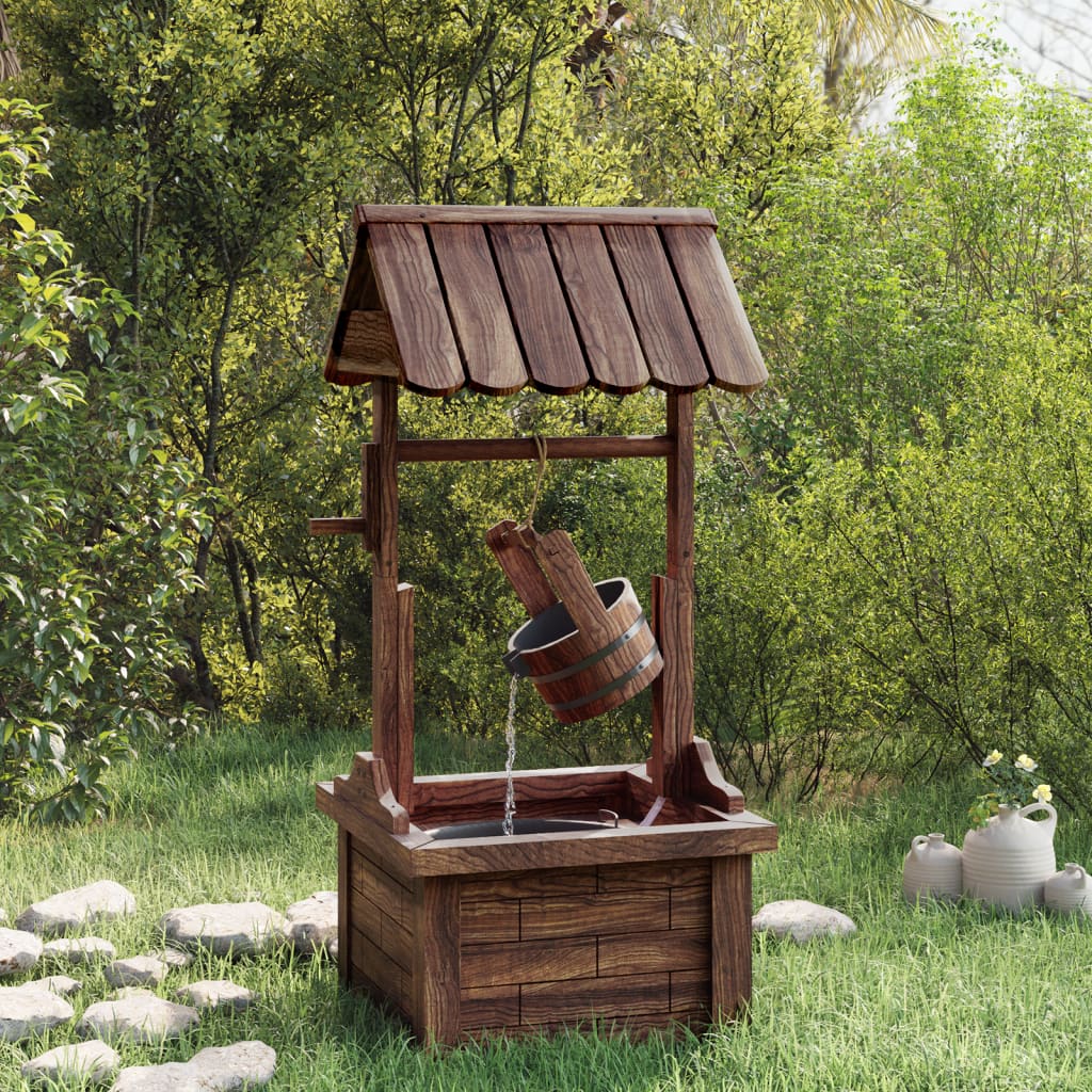 Wunschbrunnen mit Pumpe 57x50x112 cm Massivholz Tanne Wunschbrunnen mit Pumpe 57x50x112 cm Massivholz Tanne