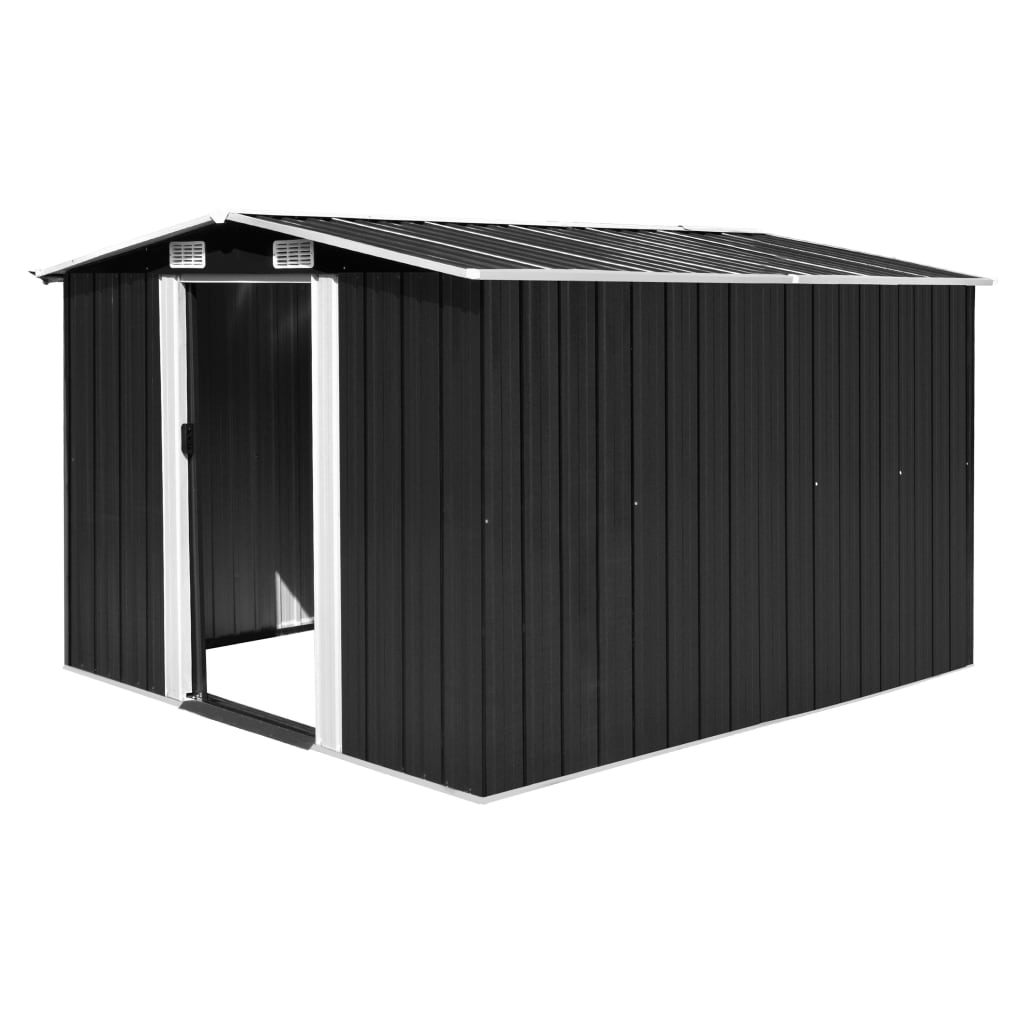 Gerätehaus 257x298x178 cm Metall Anthrazit Gerätehaus 257x298x178 cm Metall Anthrazit