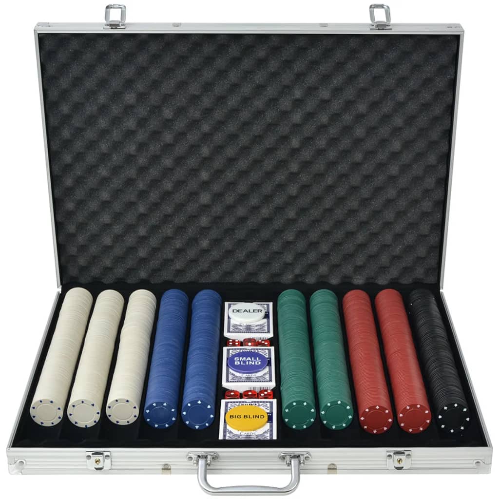 Poker Set mit 1.000 Chips Aluminium Poker Set mit 1.000 Chips Aluminium