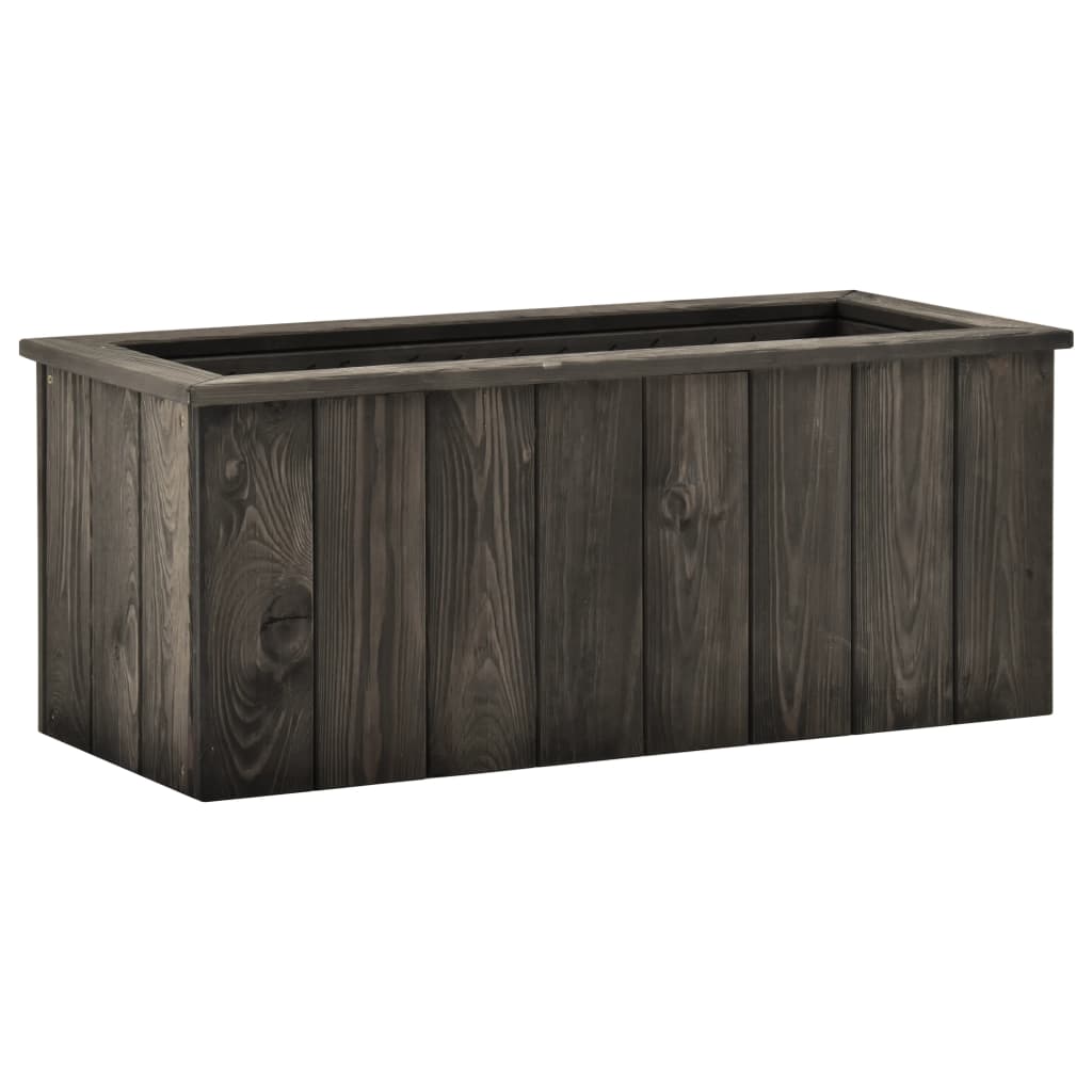 Hochbeet Dunkelgrau 74x32x30 cm Kiefer Massivholz