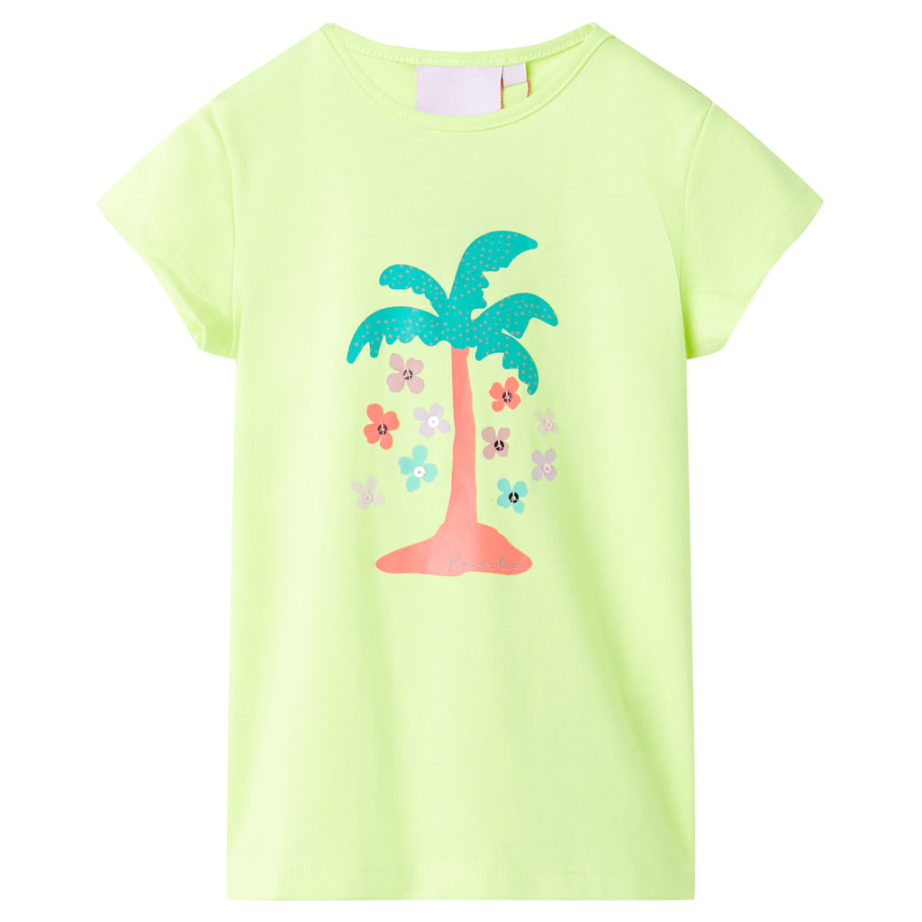 Kinder-T-Shirt Neongelb 104 Kinder-T-Shirt Neongelb 104