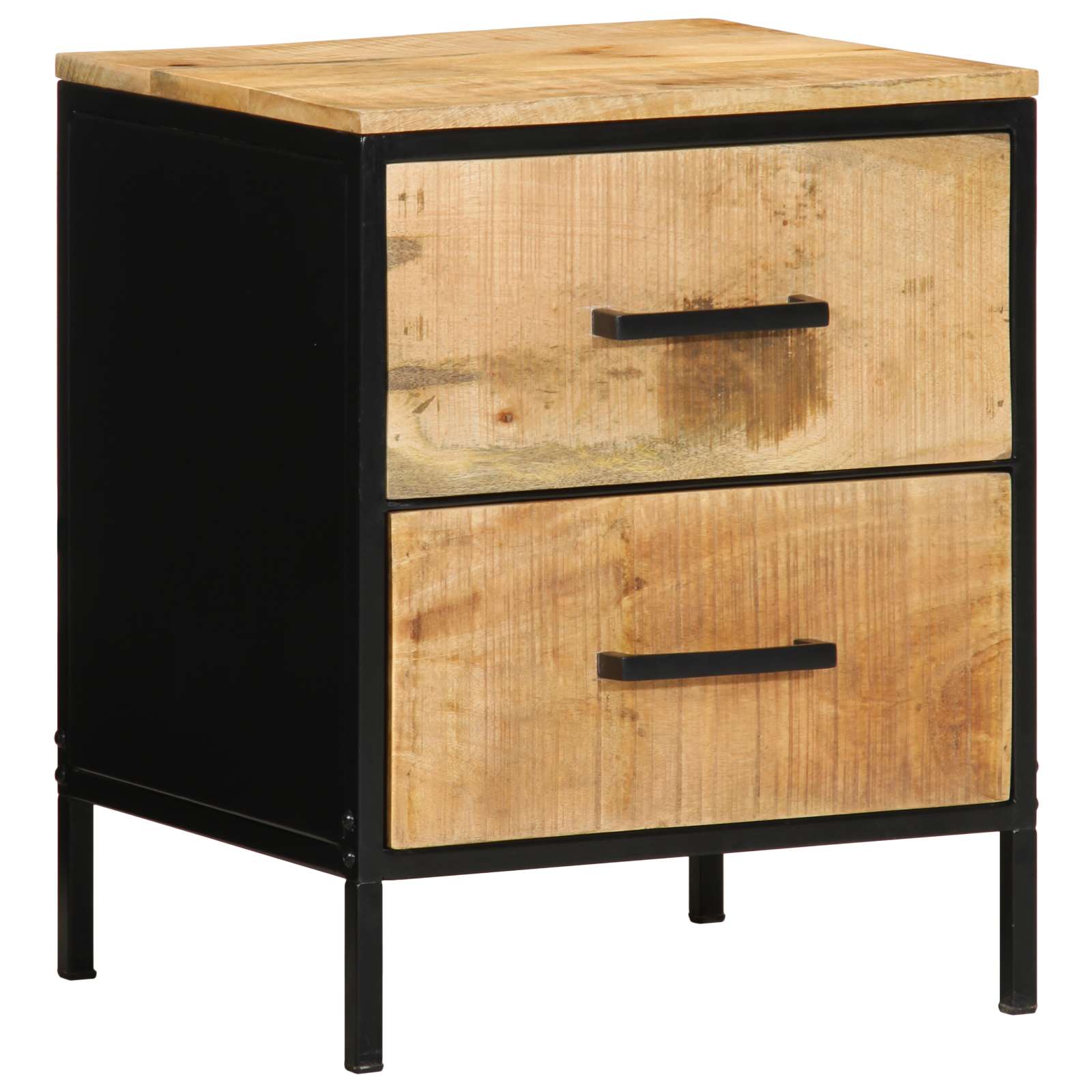 Nachtschrank 40x35x50 cm Massivholz Grobe Mango Nachtschrank 40x35x50 cm Massivholz Grobe Mango