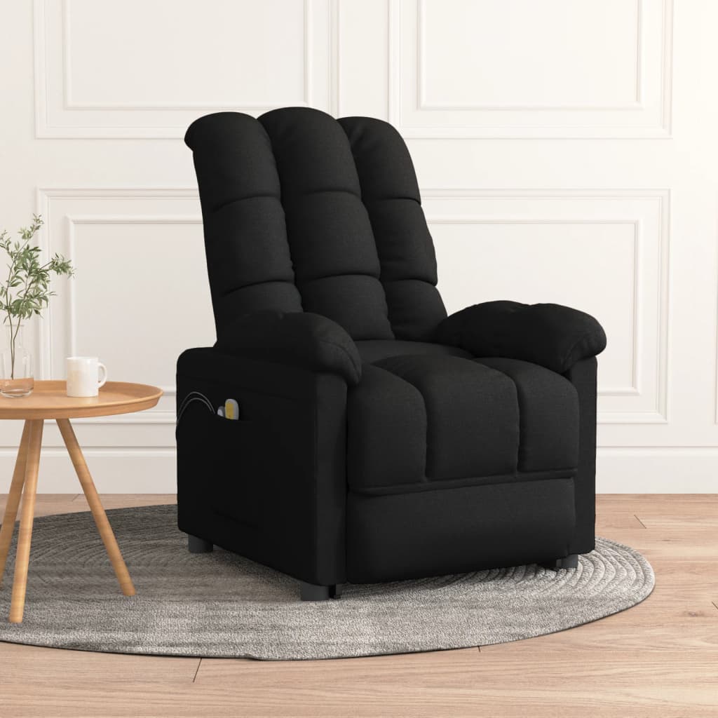Massagesessel Elektrisch Schwarz Stoff Massagesessel Elektrisch Schwarz Stoff