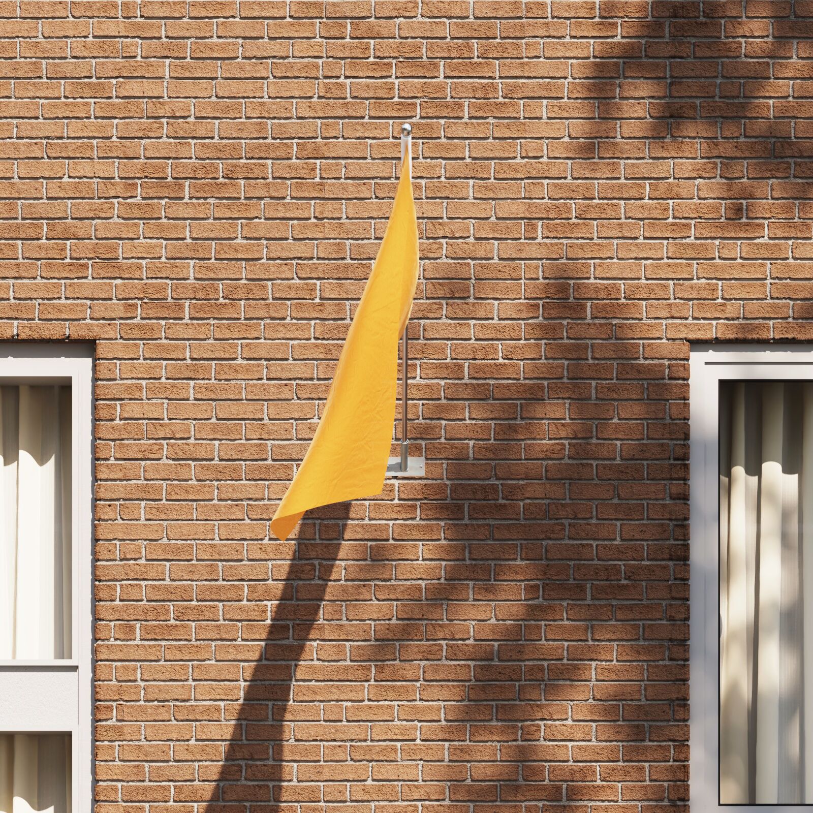 vidaXL Flaggenhalter für 1 Flagge zur Wandmontage - Silber, Edelstahl vidaXL Flaggenhalter für 1 Flagge zur Wandmontage - Silber, Edelstahl