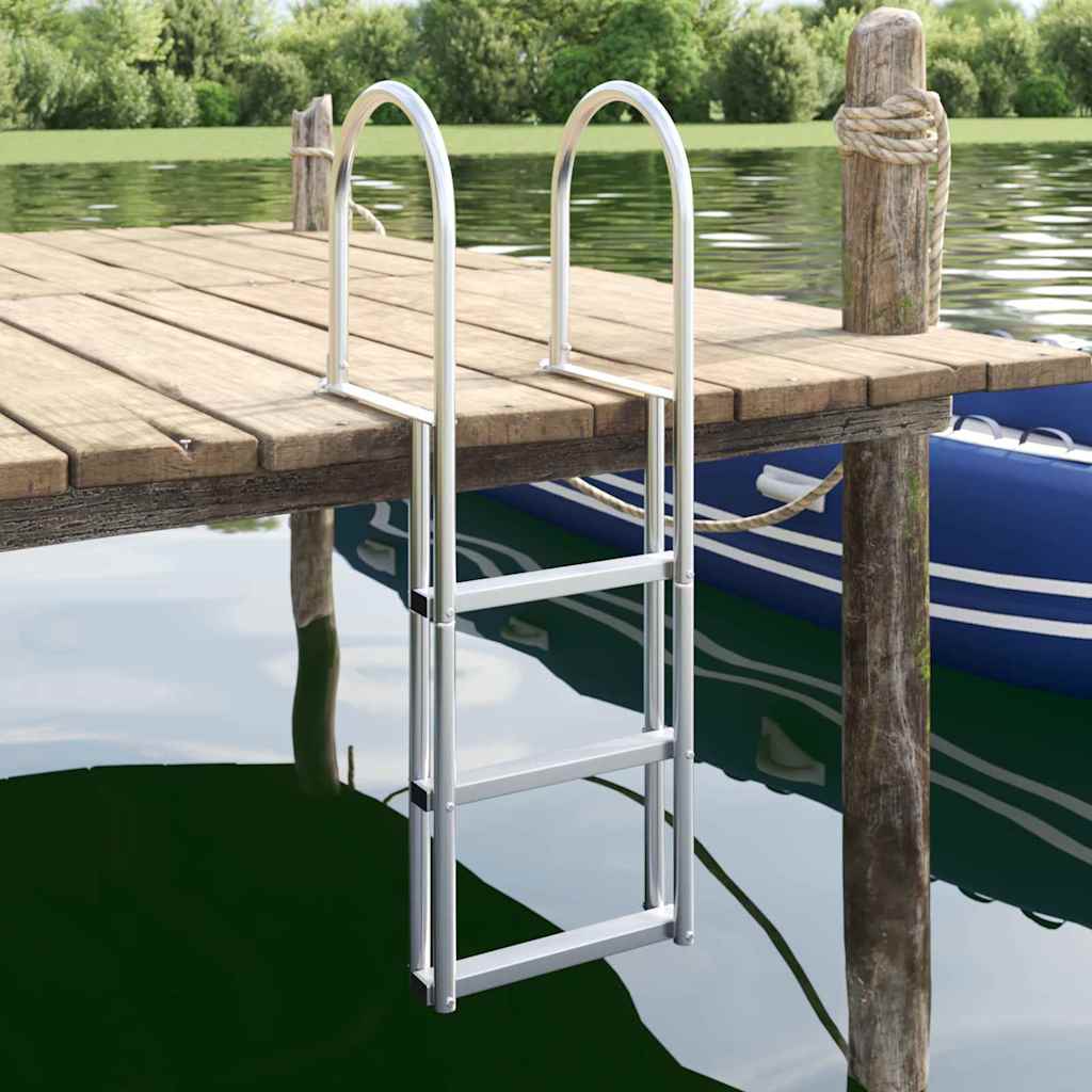 Dockleiter Silber 45 x 11.5 x 134 cm Aluminium Dockleiter Silber 45 x 11.5 x 134 cm Aluminium